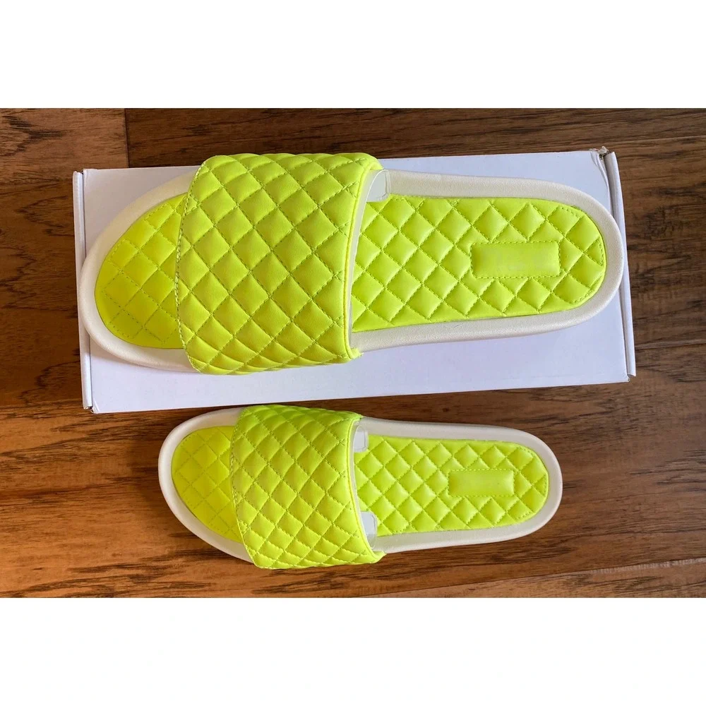APL‎ Athletic Propulsion Labs Mens Lusso Slide Energy Pristine Neon Yellow 10